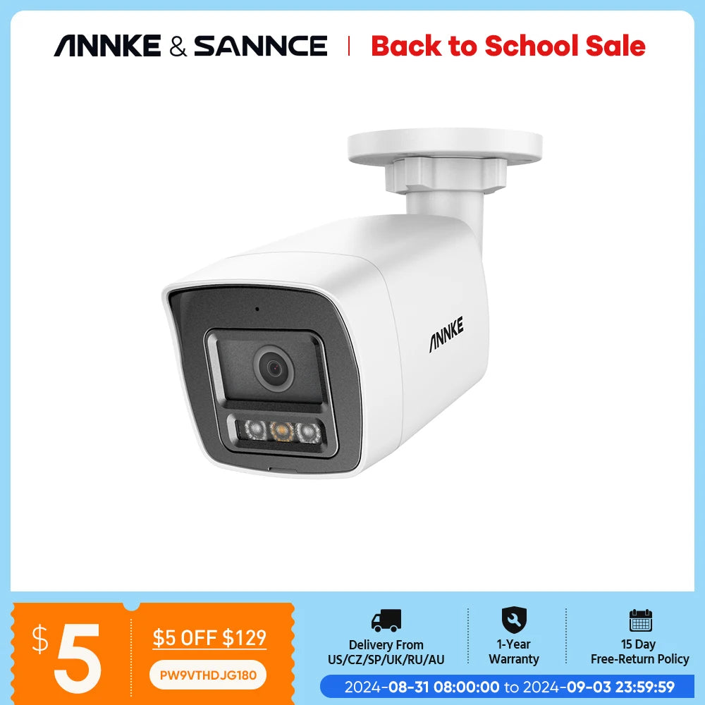 ANNKE 4X Ultra HD 8MP POE Camera 4K Outdoor Indoor Weatherproof