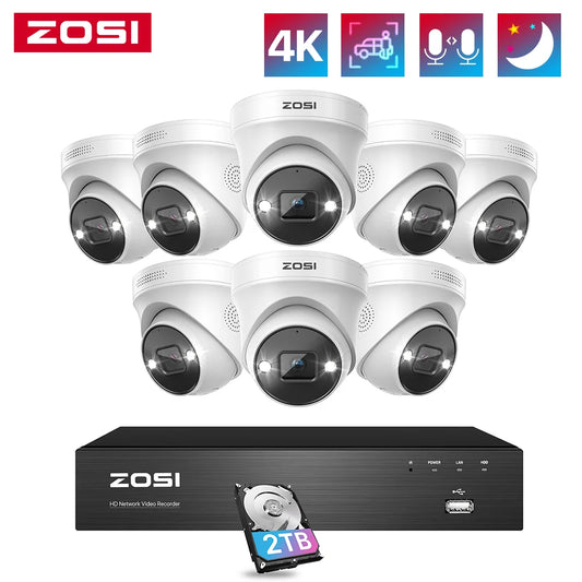 ZOSI 4K PoE Video Surveillance Cameras System