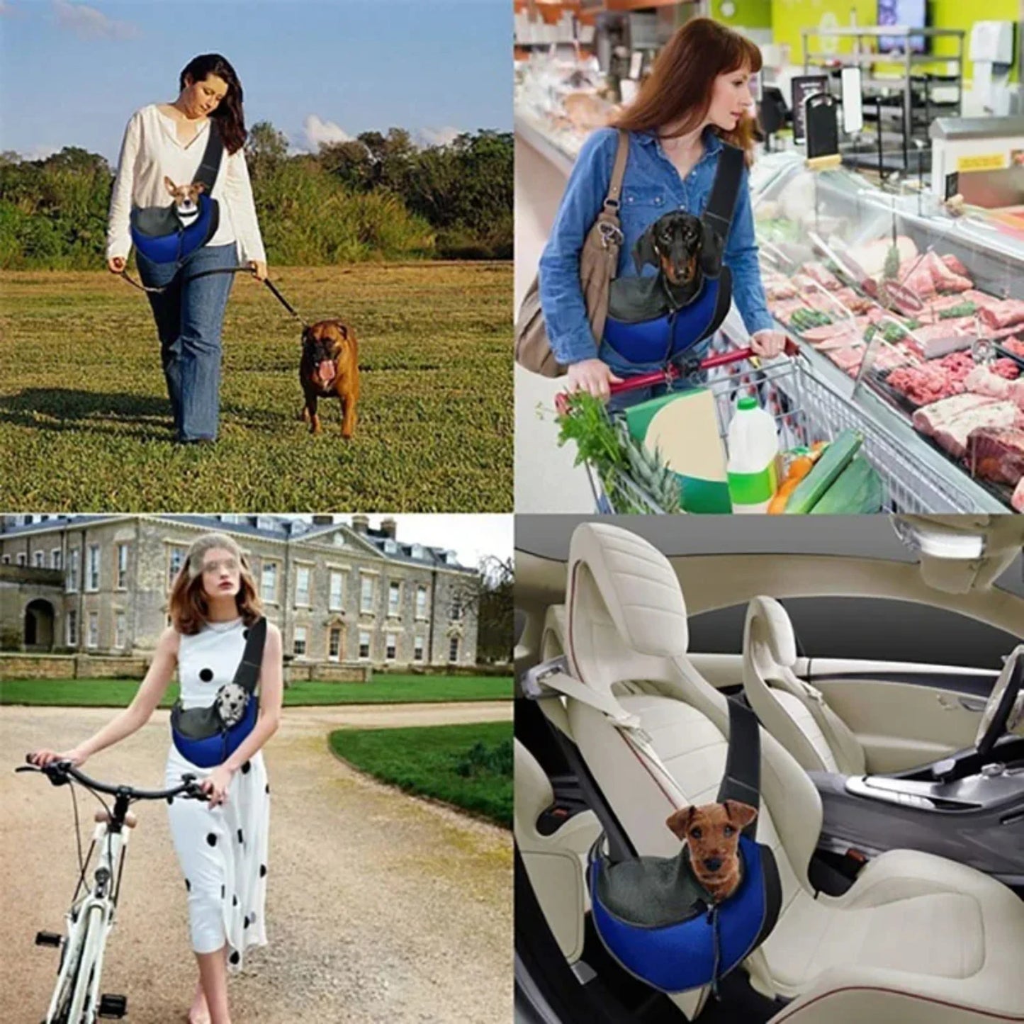 Breathable Pet Dog Carrier Outdoor Travel Handbag Pouch Mesh Oxford Single Shoulder Bag Sling Comfort Travel Tote Shoulder Bag