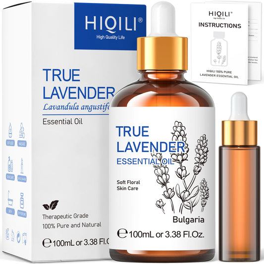 HIQILI 100ML True Lavender Essential Oils for Diffuser