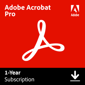 Adobe Acrobat Pro DC for 1 User, Windows/macOS, 1-year subscription